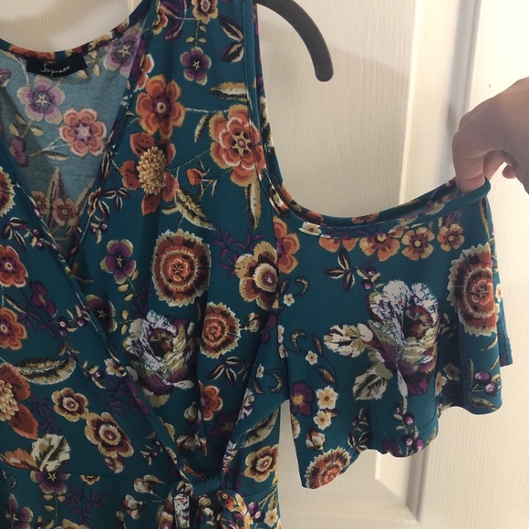 Soprano faux wrap High low floral dress - Picture 3 of 3